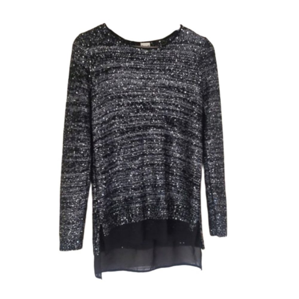 3/$20 Sequin black/gray holiday sweater